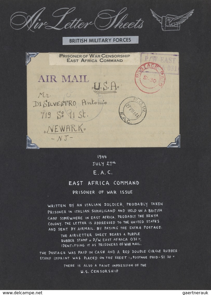 26782 Britische Militärpost II. WK: 1941/1948 - AEROGRAMMES etc. for "BRITISH MILITARY FORCES": Specialize