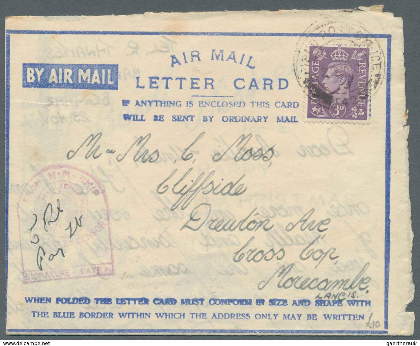 26783 Britische Militärpost II. WK: 1942/1945 (ca.), Unusual Accumulation With 35 Used Mostly Airmail Lett - Andere & Zonder Classificatie