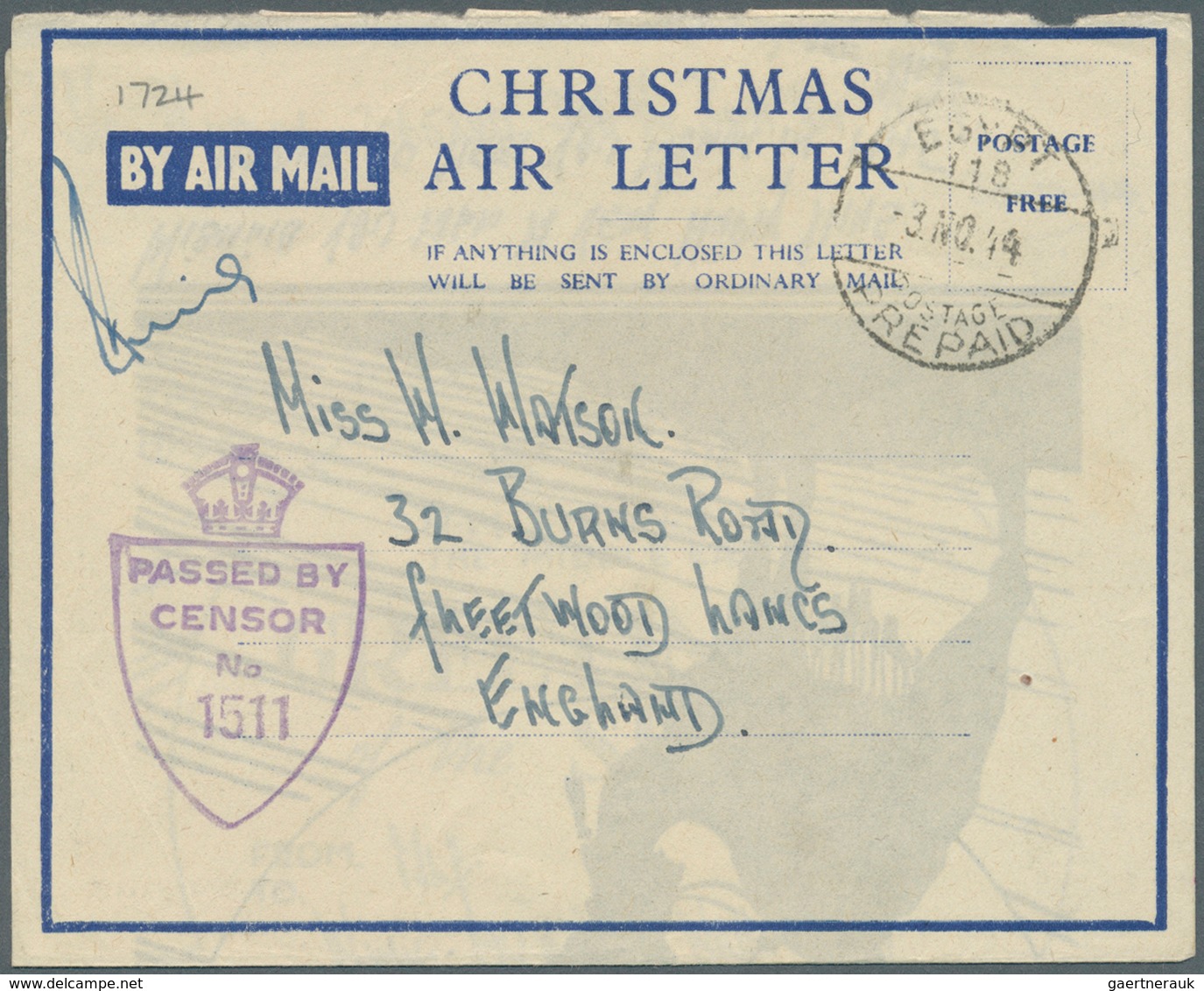 26783 Britische Militärpost II. WK: 1942/1945 (ca.), Unusual Accumulation With 35 Used Mostly Airmail Lett - Autres & Non Classés