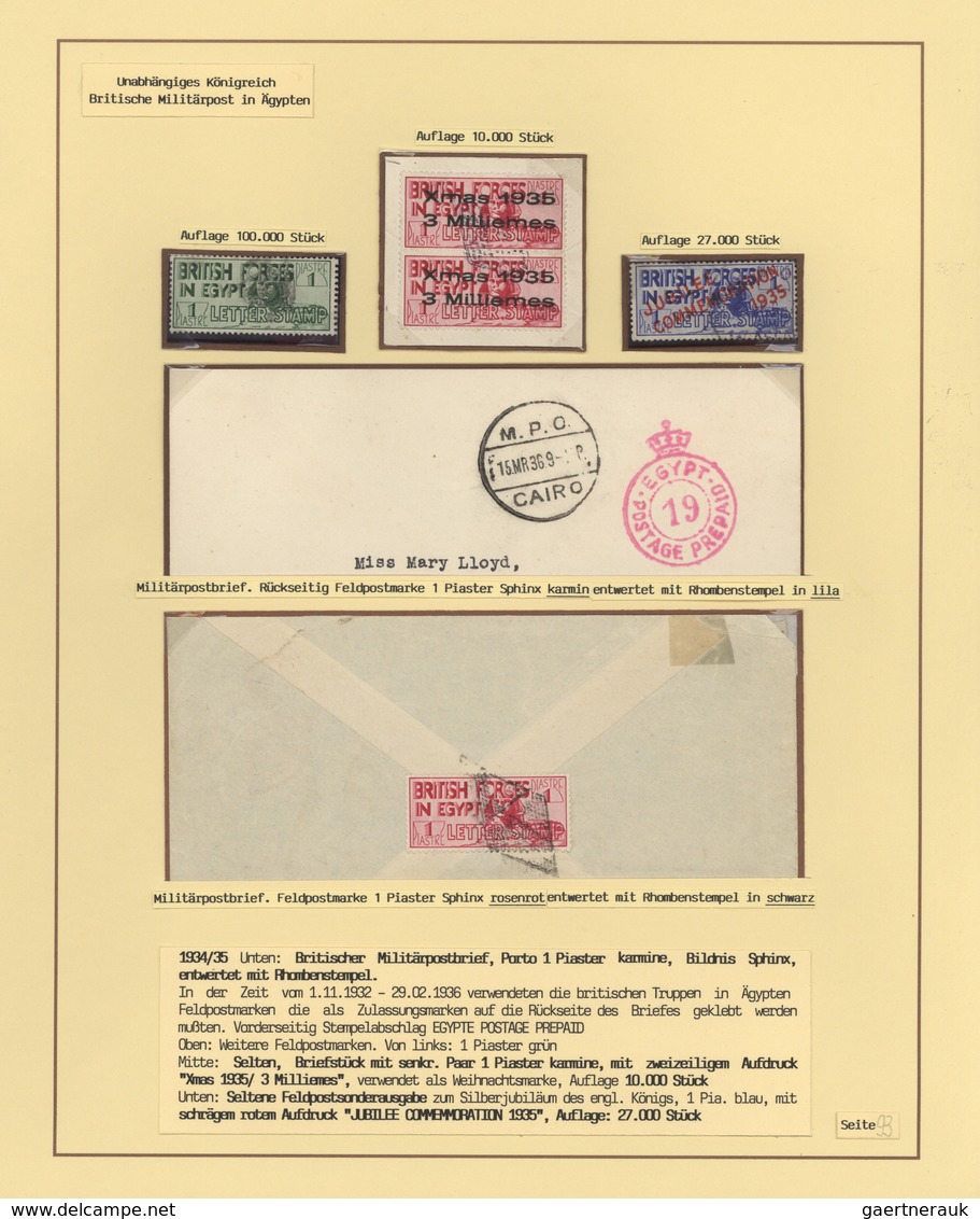26786 Britische Militärpost In Ägypten: 1932/1936, Mainly Mint Collection/assortment Of Nearly 40 Stamps O - Autres & Non Classés