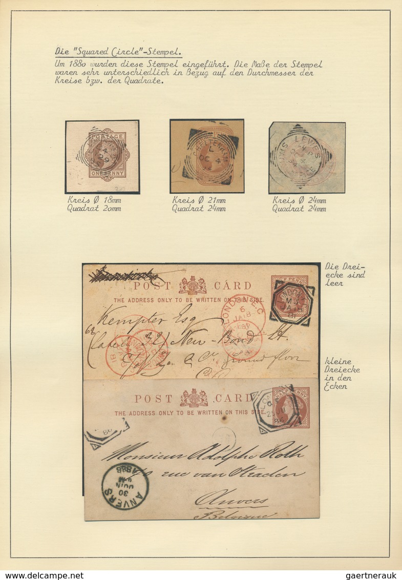 26799 Großbritannien - Stempel: 1840/1970 (ca.), POSTMARKS OF GREAT BRITAIN, Almost Exclusively Queen Vict - Marcophilie