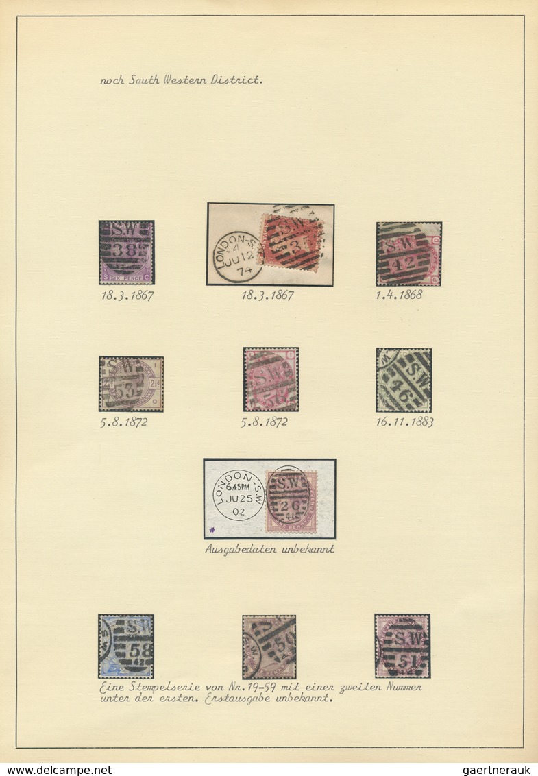 26799 Großbritannien - Stempel: 1840/1970 (ca.), POSTMARKS OF GREAT BRITAIN, Almost Exclusively Queen Vict - Marcophilie