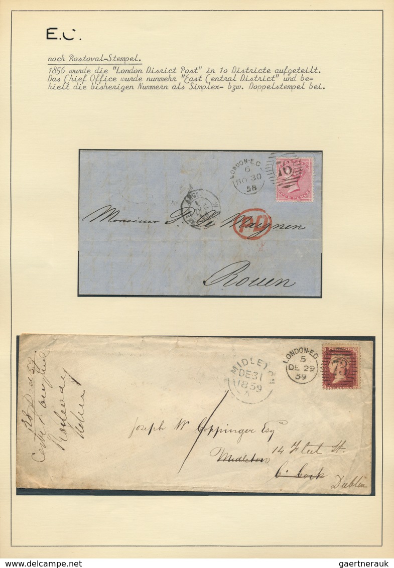 26799 Großbritannien - Stempel: 1840/1970 (ca.), POSTMARKS OF GREAT BRITAIN, almost exclusively Queen Vict