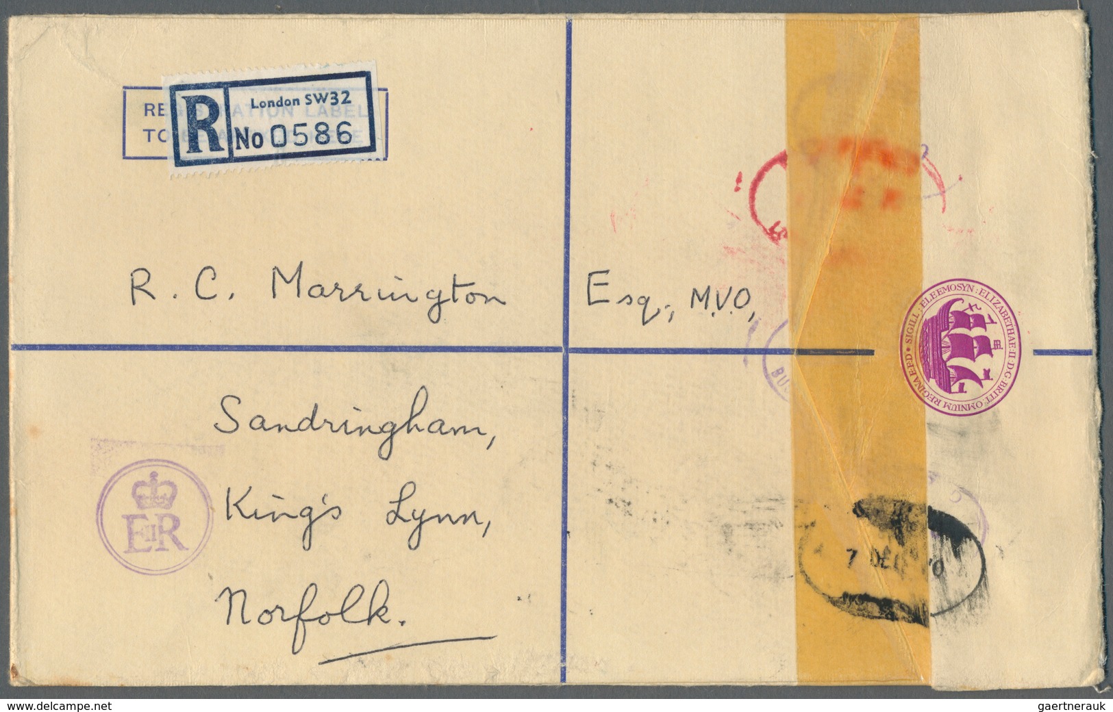 26804 Großbritannien - Besonderheiten: 1903/1991: 36 Letters Only With OFFICIAL PAID Cancellations. - Autres & Non Classés