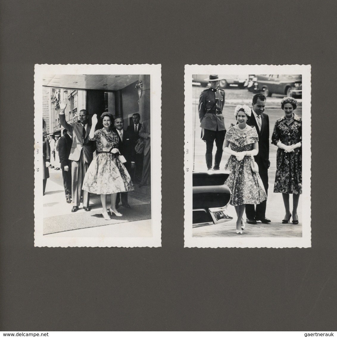 26807 Großbritannien - Besonderheiten: 1959, HM The Queen Visiting The USA (as Queen Of Canada), Album Wit - Autres & Non Classés