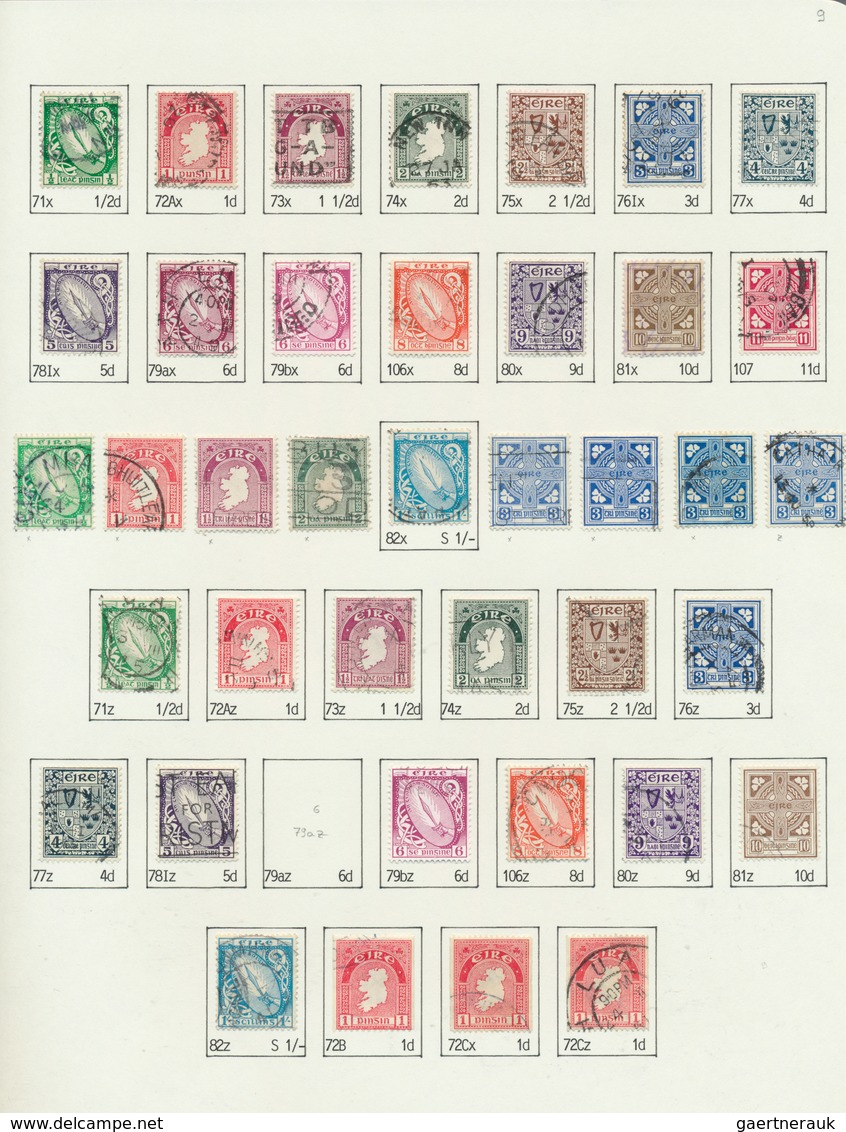 26817 Irland: 1922/1968, Defintives "National Symbols" And "St.Patrick", Specialised Used Collection On Wr - Lettres & Documents