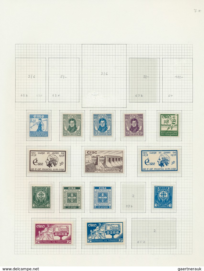 26823 Irland: 1929/1985, Unmounted Mint Collection Of The Commemorative Issues, Neatly Arranged On Album P - Lettres & Documents