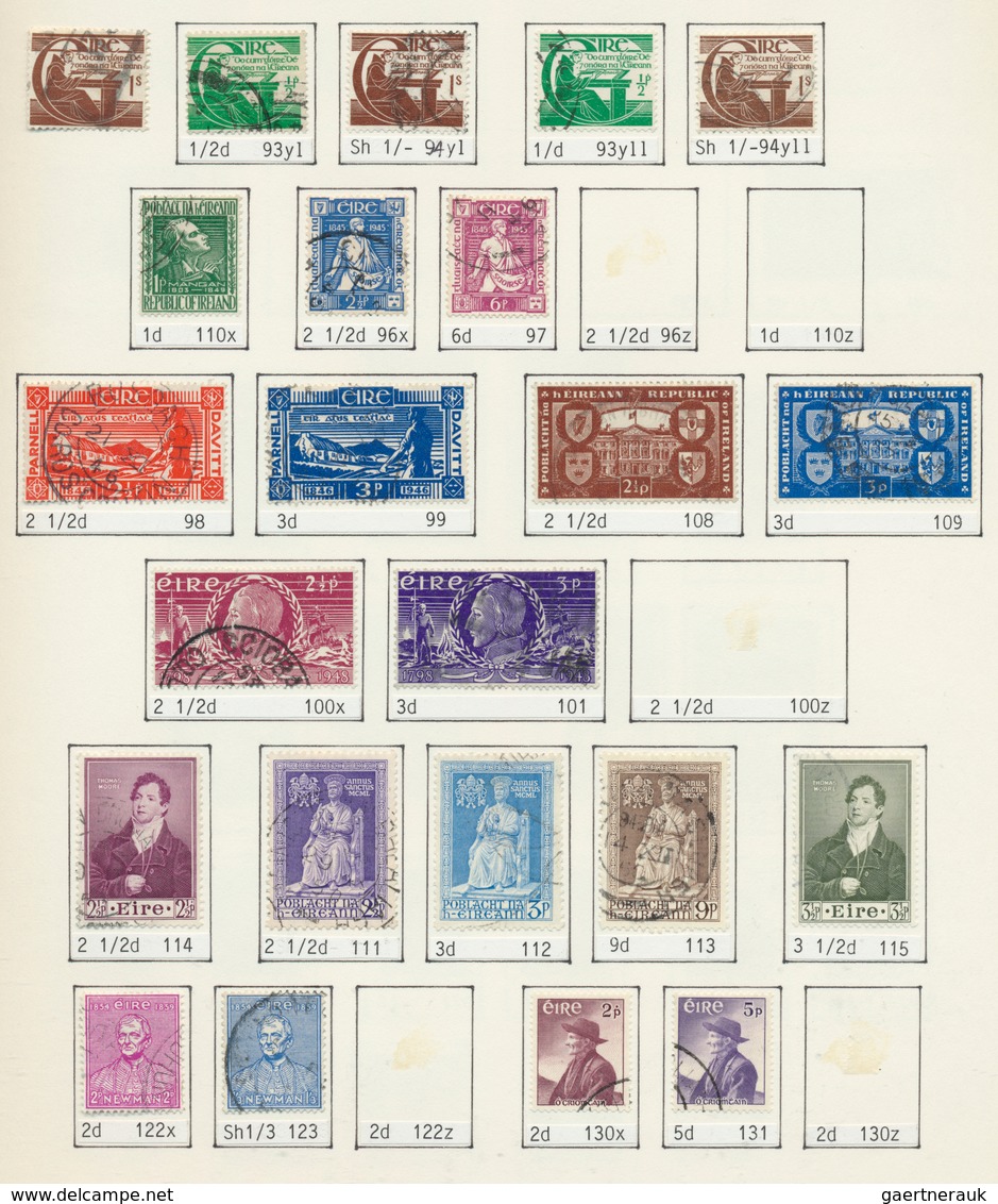 26824 Irland: 1929/1985, Used Collection In A Binder, Neatly Arranged On Album Pages, Well Collected Throu - Lettres & Documents