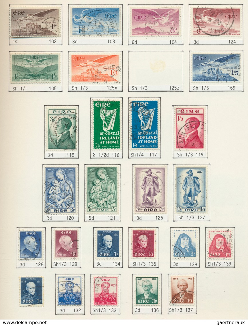 26824 Irland: 1929/1985, Used Collection In A Binder, Neatly Arranged On Album Pages, Well Collected Throu - Lettres & Documents