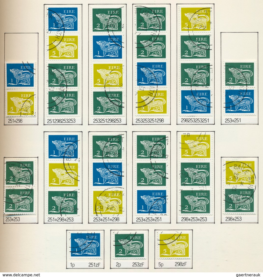 26824 Irland: 1929/1985, used collection in a binder, neatly arranged on album pages, well collected throu