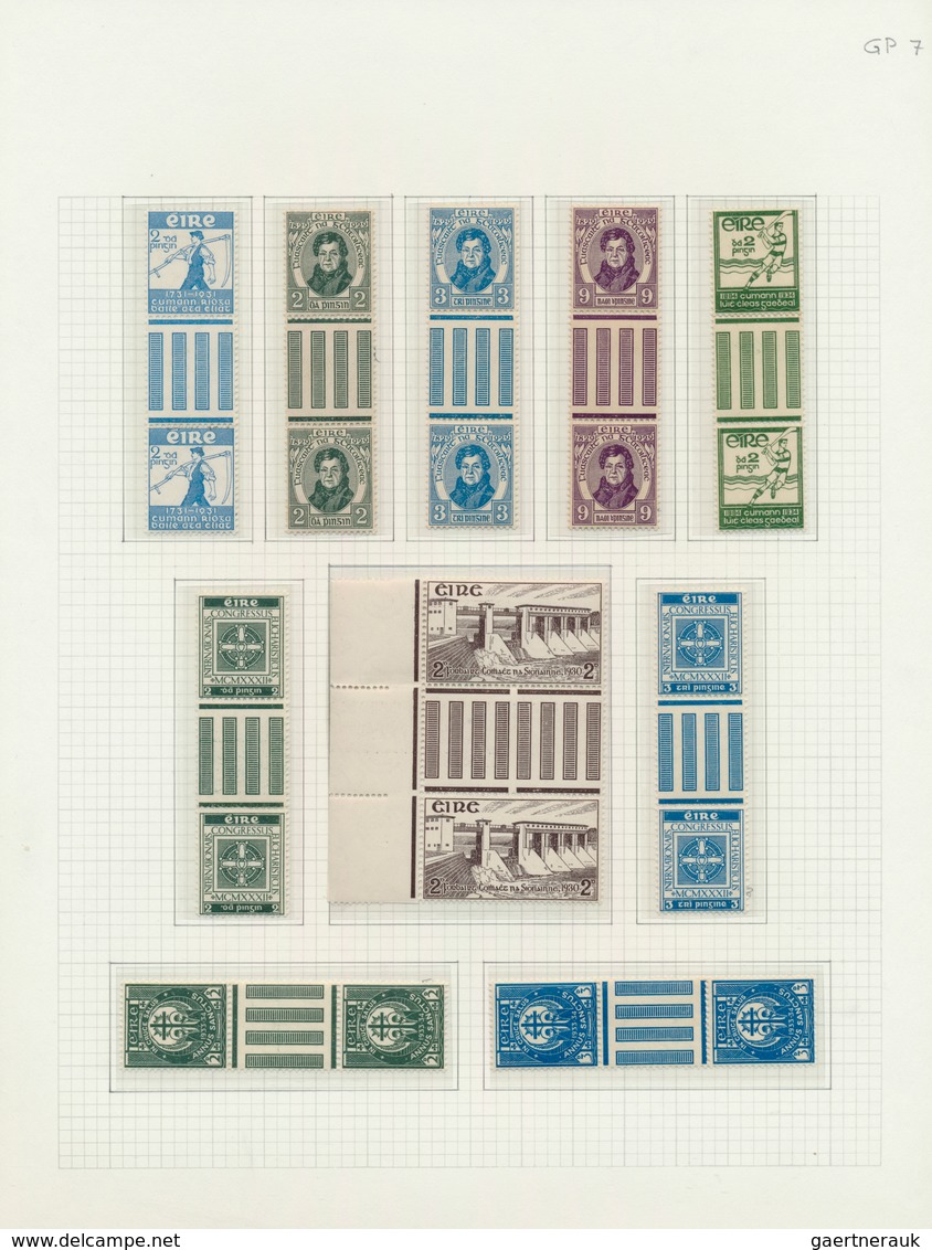 26825 Irland: 1929/1982, GUTTER PAIRS, Unmounted Mint Collection Of Apprx. 190 Gutter Pairs Of Commemorati - Lettres & Documents