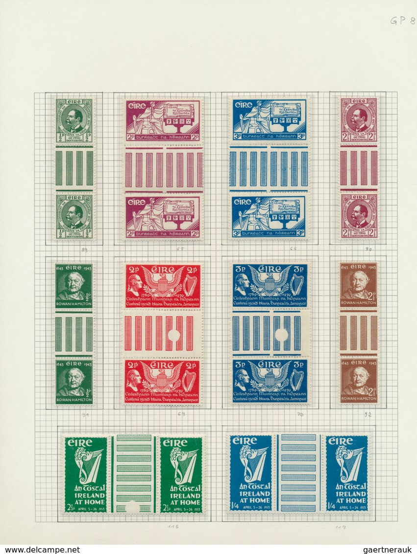 26825 Irland: 1929/1982, GUTTER PAIRS, Unmounted Mint Collection Of Apprx. 190 Gutter Pairs Of Commemorati - Lettres & Documents