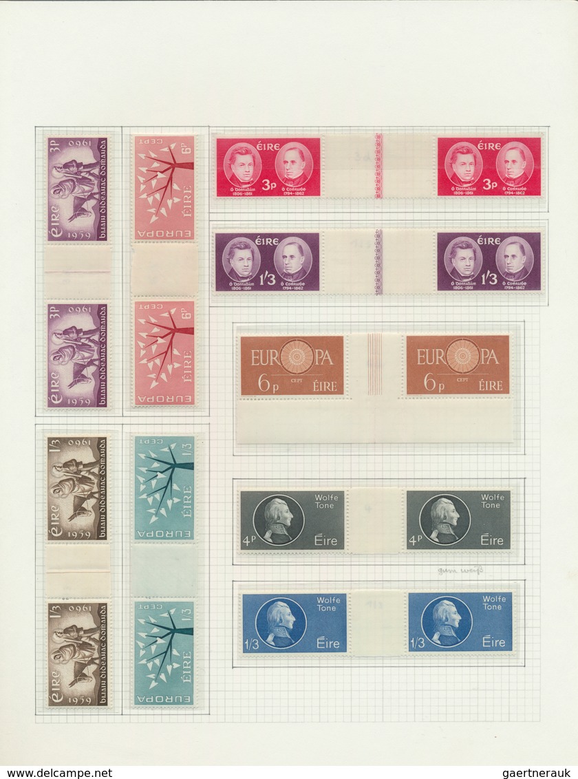 26825 Irland: 1929/1982, GUTTER PAIRS, Unmounted Mint Collection Of Apprx. 190 Gutter Pairs Of Commemorati - Lettres & Documents