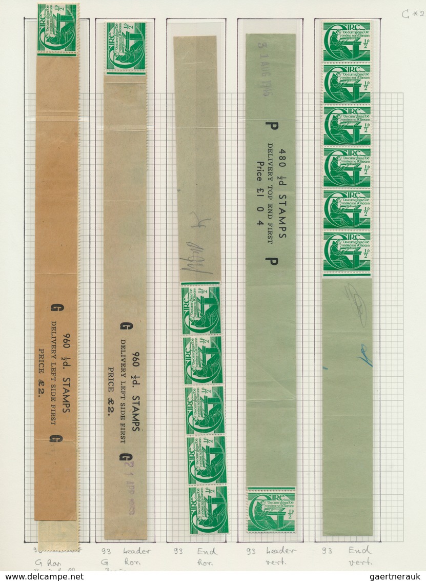 26827 Irland: 1940/1970 (ca.), Coils, "National Symbols" And "O'Clery", U/m Assortment Of Leaders And Coil - Lettres & Documents