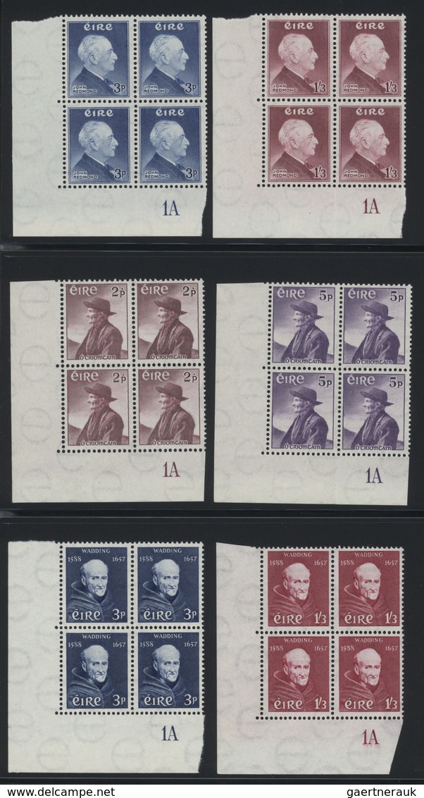 26829 Irland: 1952/1981, Unmounted Mint Collection Of Apprx. 570 Plate Blocks, Well Sorted In A Binder, Ap - Lettres & Documents