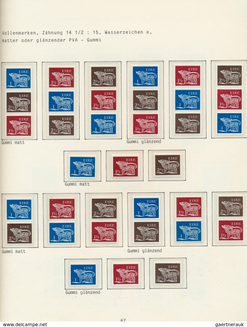 26833 Irland: 1968/1982, Definitives "Ancient Irish Art" ("GERL" Issues), Specialised Unmounted Mint Colle - Cartas & Documentos