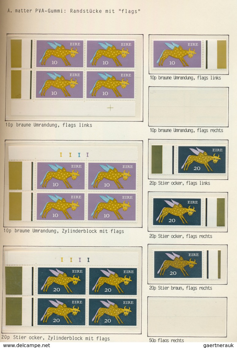 26833 Irland: 1968/1982, Definitives "Ancient Irish Art" ("GERL" issues), specialised unmounted mint colle