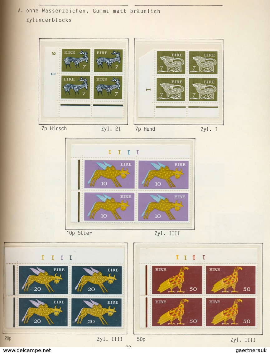 26833 Irland: 1968/1982, Definitives "Ancient Irish Art" ("GERL" issues), specialised unmounted mint colle