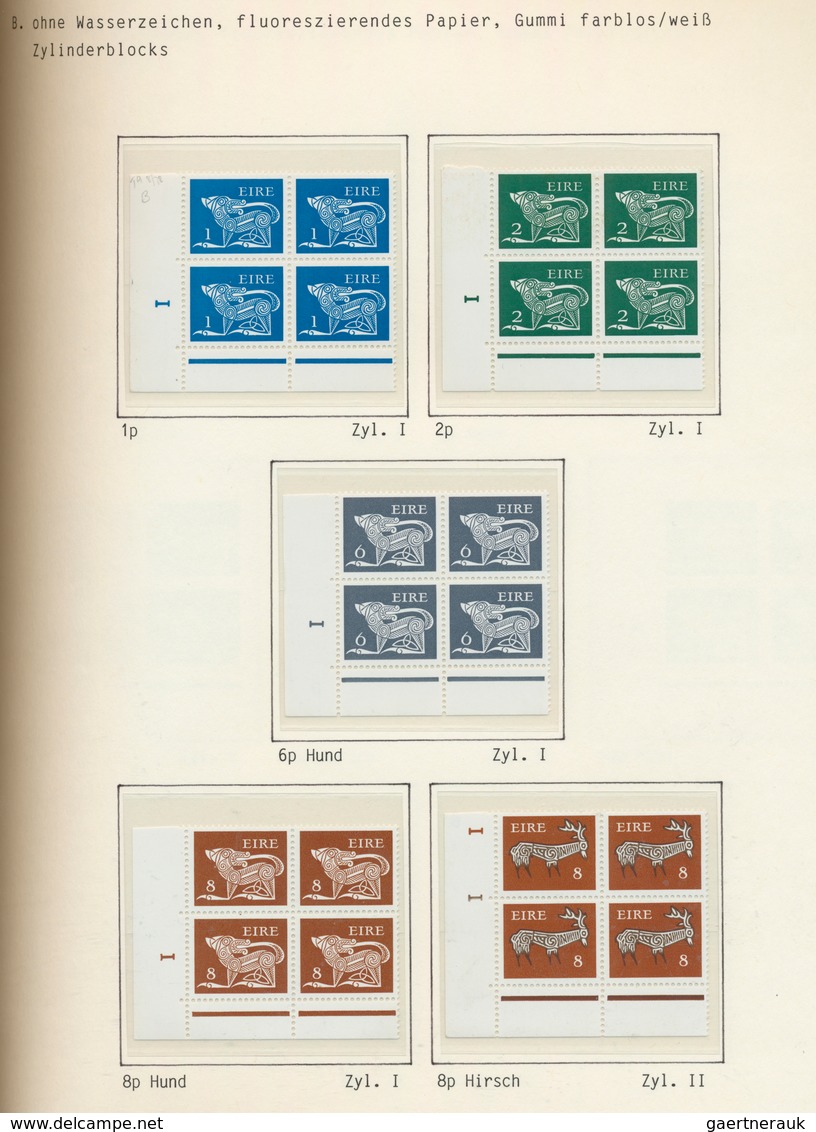 26833 Irland: 1968/1982, Definitives "Ancient Irish Art" ("GERL" issues), specialised unmounted mint colle