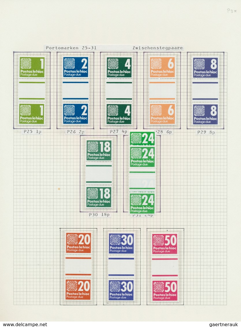 26846 Irland - Portomarken: 1925/1980, Unmounted Mint Collection On Album Pages Incl. Watermark Types, Gut - Portomarken