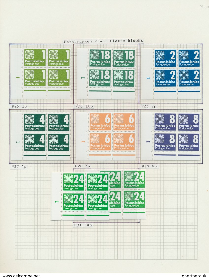 26846 Irland - Portomarken: 1925/1980, Unmounted Mint Collection On Album Pages Incl. Watermark Types, Gut - Timbres-taxe