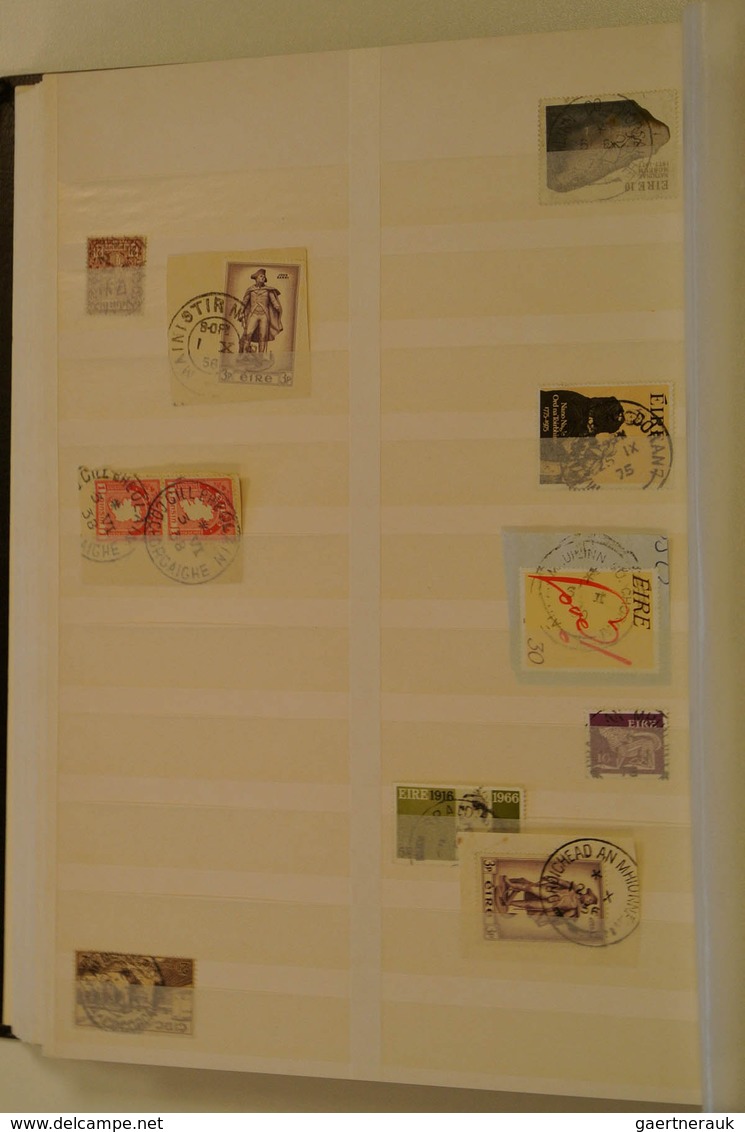 26859 Irland - Stempel: Cancel collection of Ireland from ca. 1922 in 3 fat stockbooks with some literatur