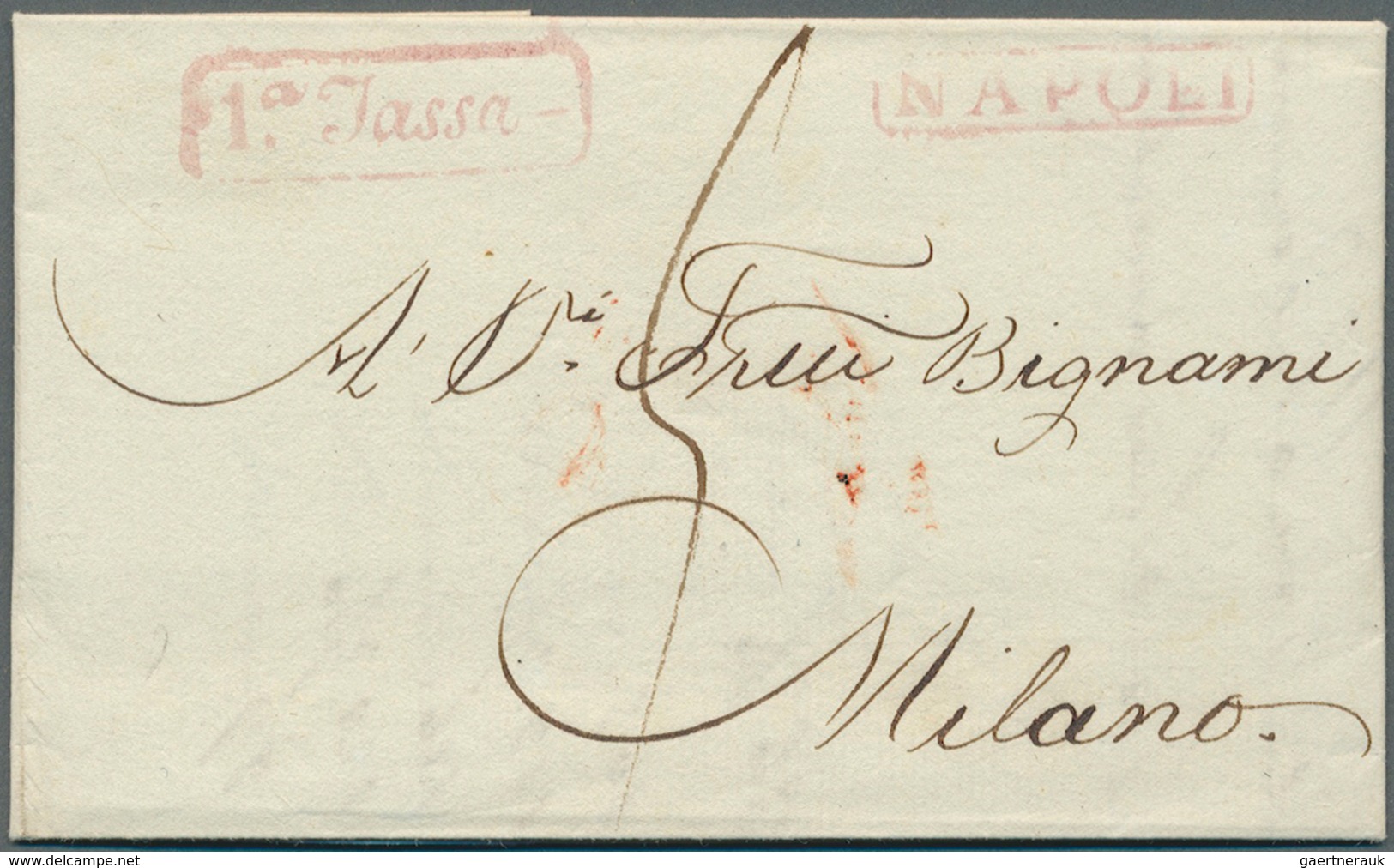 26882 Italien - Vorphilatelie: 1610/1848 (ca) NAPLES 40+ Letters From The Kingdom Of Naples / Napoli - ...-1850 Préphilatélie