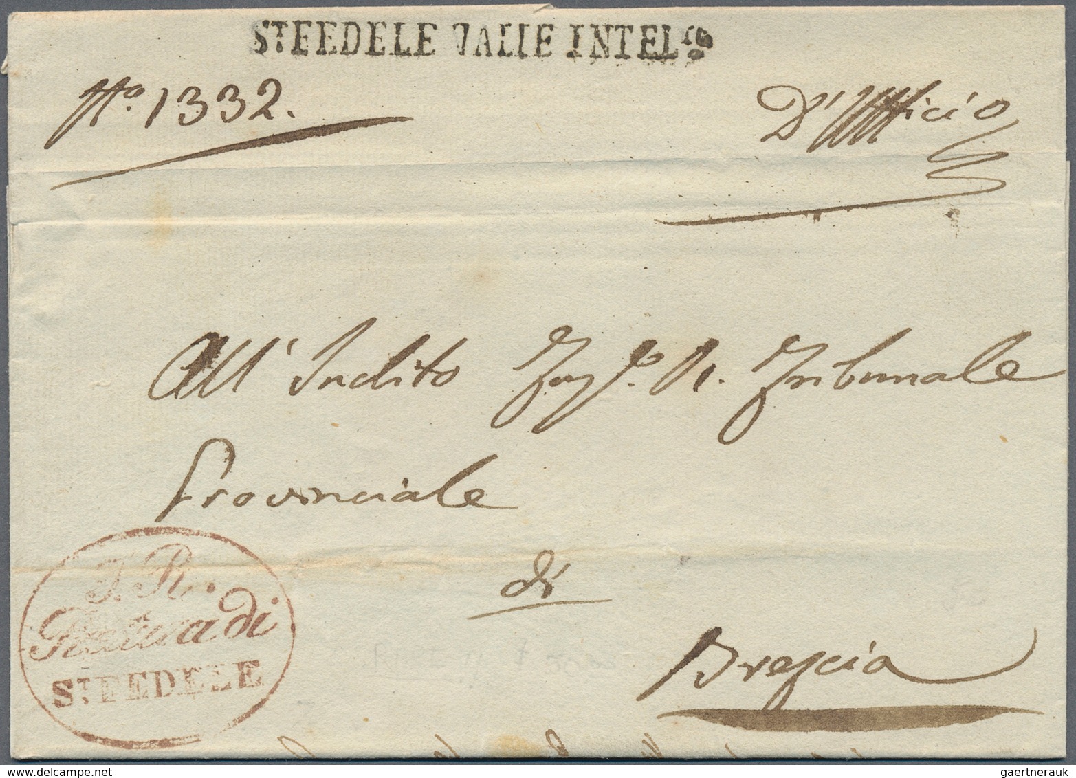 26883 Italien - Vorphilatelie: 1757/1855 Ca., Collection With More Than 40 Folded Letter Covers, Comprisin - ...-1850 Préphilatélie