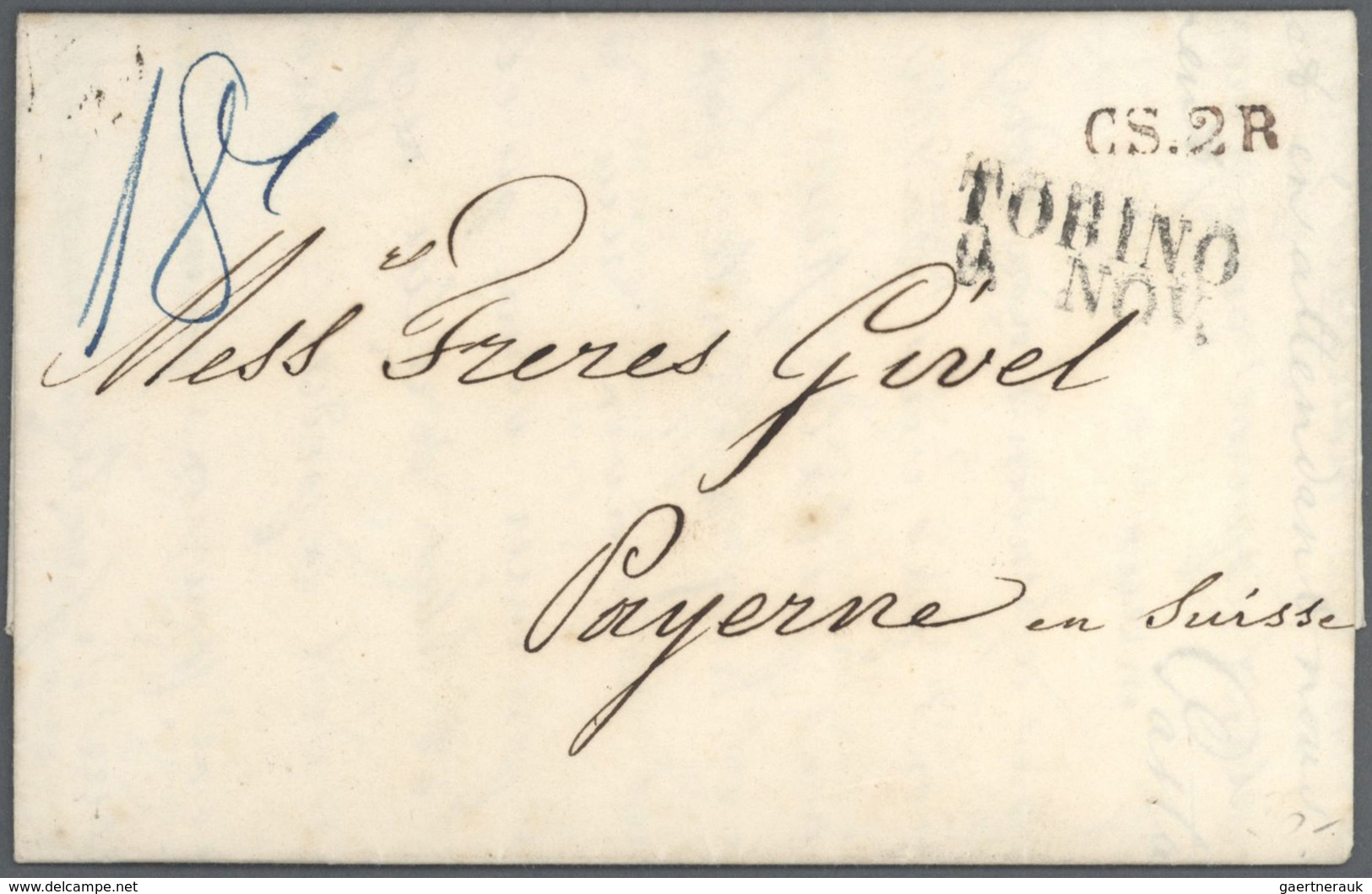 26884 Italien - Vorphilatelie: 1832/65 (ca.), Lot Of Ca. 110 Stampless (entire)-letters With Incoming-mail - ...-1850 Préphilatélie