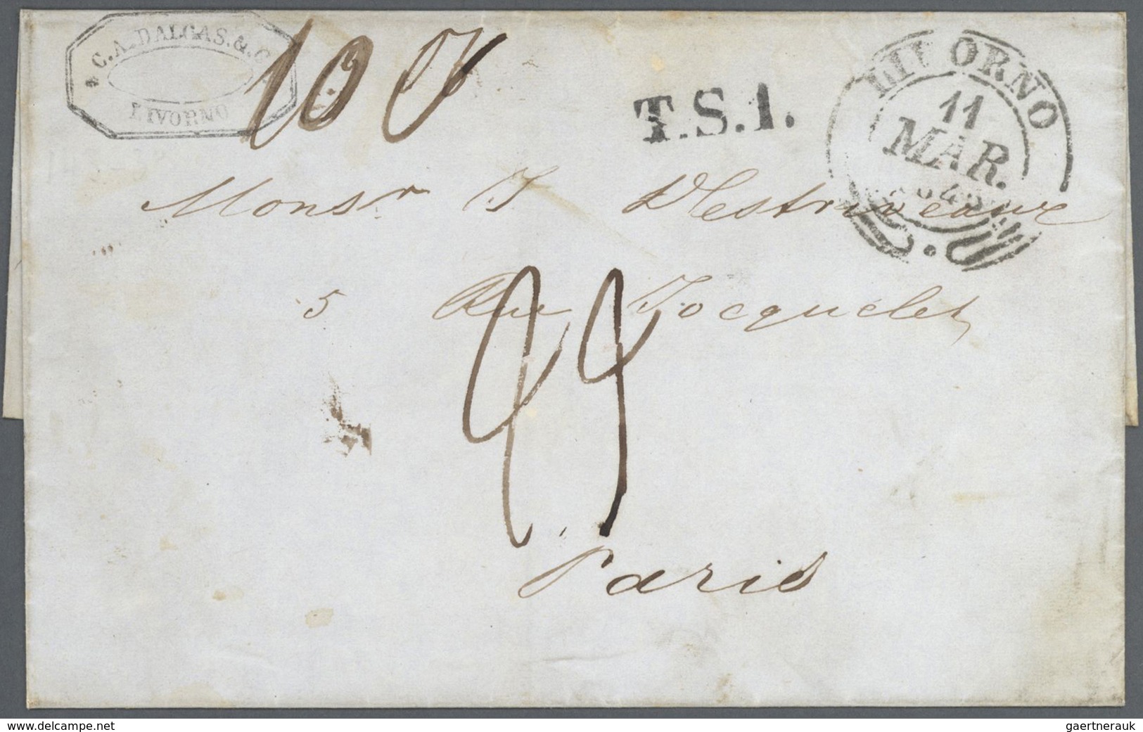 26884 Italien - Vorphilatelie: 1832/65 (ca.), Lot Of Ca. 110 Stampless (entire)-letters With Incoming-mail - 1. ...-1850 Prefilatelia