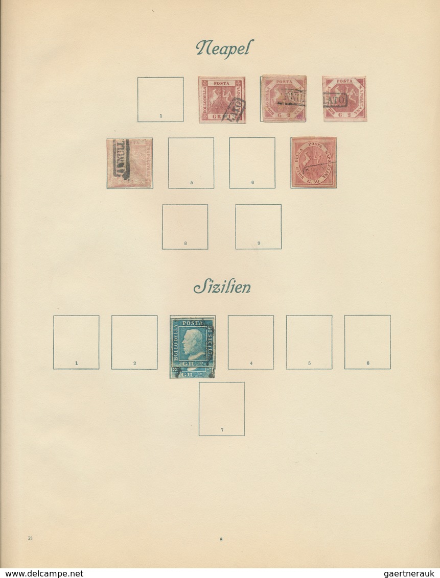 26887 Altitalien: 1851/1963, Used Collection On Album Pages, Varied Condition, Some Better Stamps Noted, I - Collections