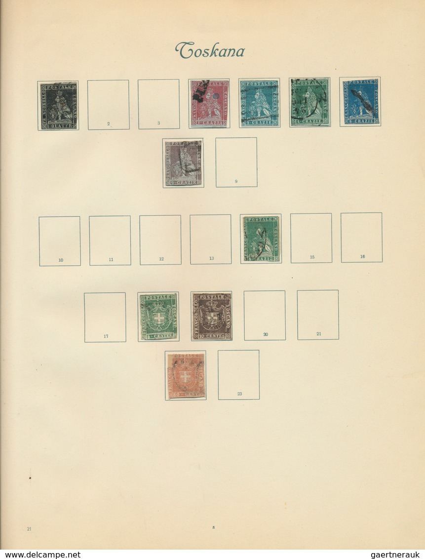 26887 Altitalien: 1851/1963, Used Collection On Album Pages, Varied Condition, Some Better Stamps Noted, I - Collections