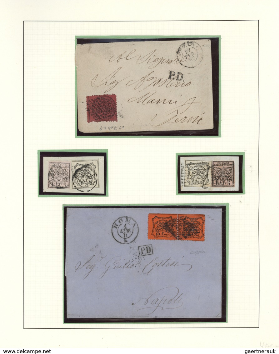 26895 Italien - Altitalienische Staaten: Kirchenstaat: 1821/1870, Specialised Collection Of Apprx. 225 Sta - Etats Pontificaux