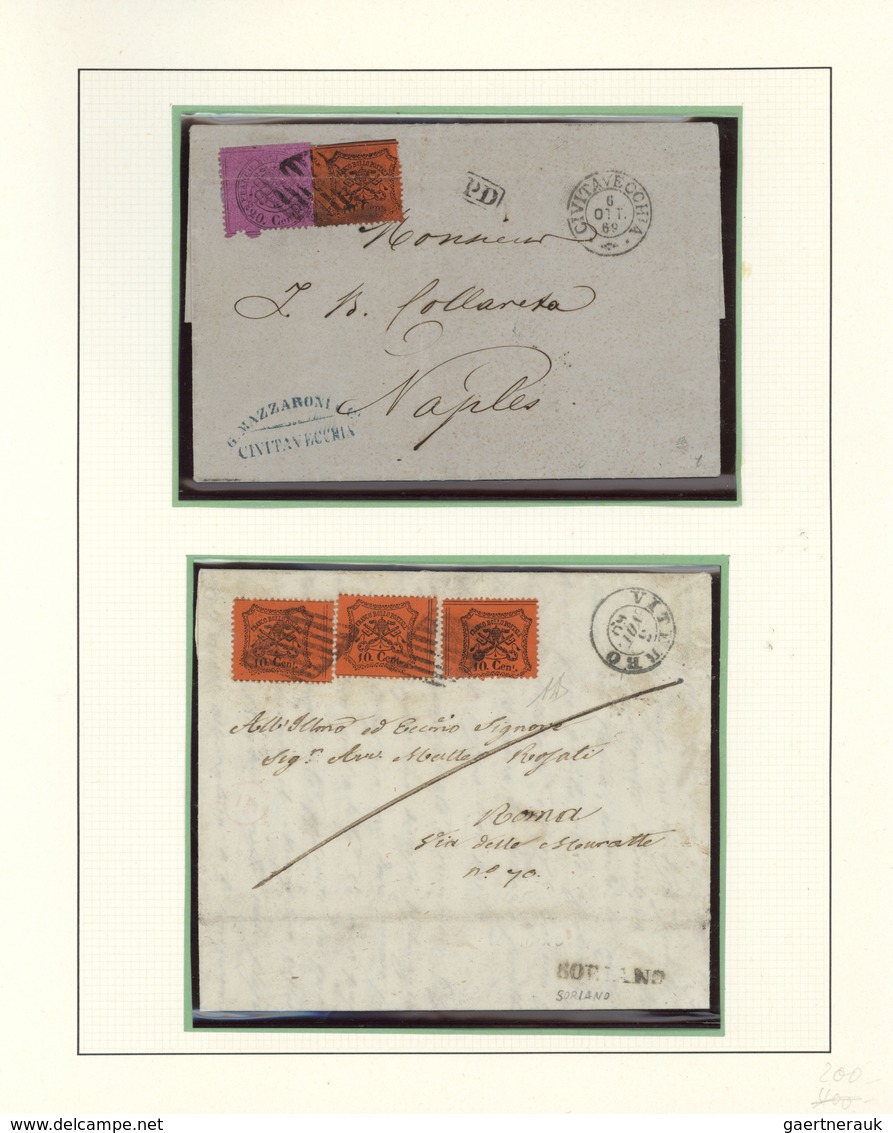 26895 Italien - Altitalienische Staaten: Kirchenstaat: 1821/1870, specialised collection of apprx. 225 sta