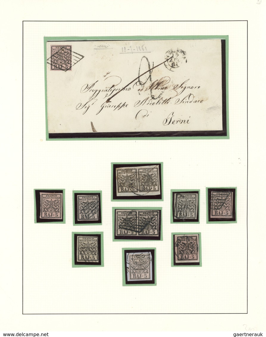 26895 Italien - Altitalienische Staaten: Kirchenstaat: 1821/1870, specialised collection of apprx. 225 sta