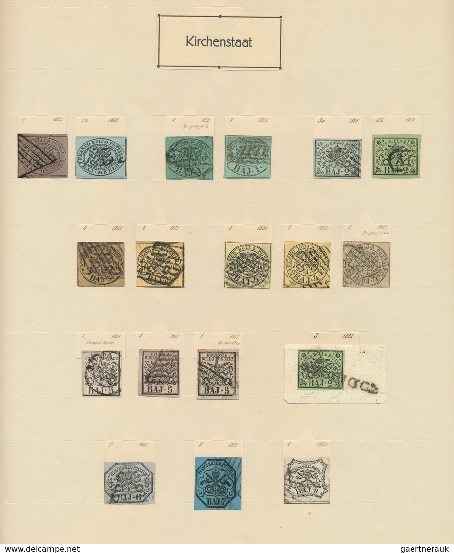 26899 Italien - Altitalienische Staaten: Kirchenstaat: 1852/1868, Chiefly Used Collection Of 30 Stamps Sho - Etats Pontificaux