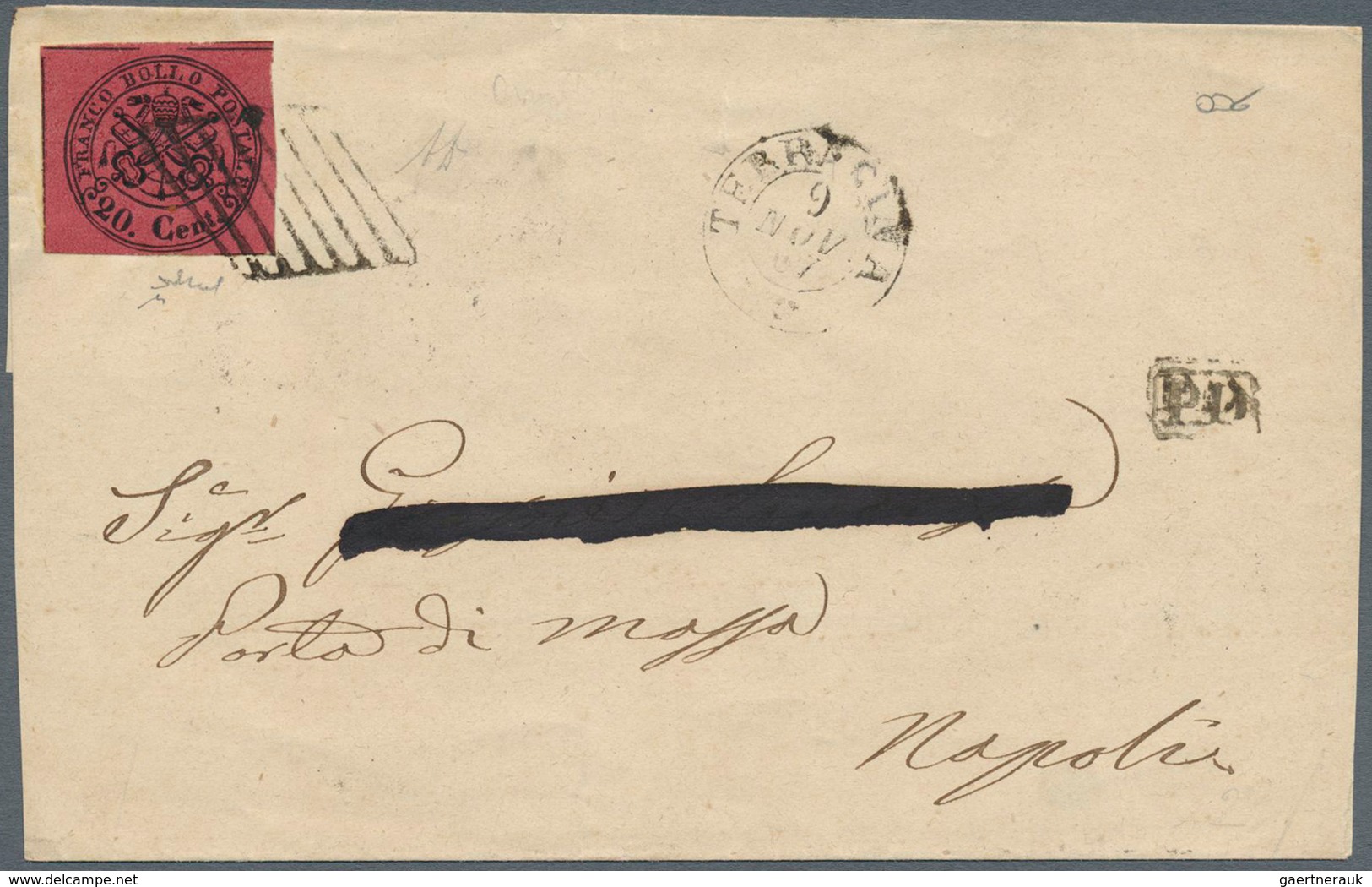 26903 Italien - Altitalienische Staaten: Kirchenstaat: 1867/1868: Lot With 12 Letters (and One Front) With - Etats Pontificaux