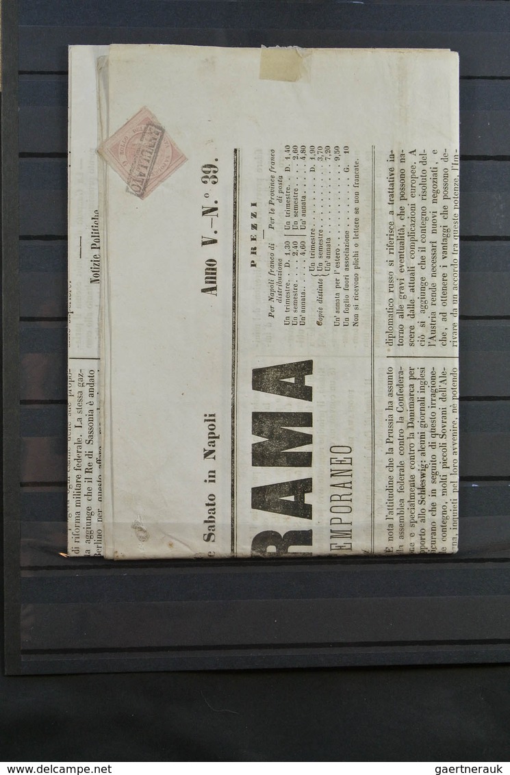 26905 Italien - Altitalienische Staaten: Neapel: 1858. Single Franking 1/2 Grana (tavole II) Full Margined - Naples