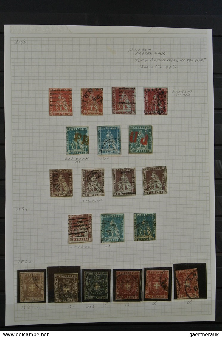 26909 Italien - Altitalienische Staaten: Toscana: Small, Used Collection Classic Material Of Tuscany On 2 - Toscane