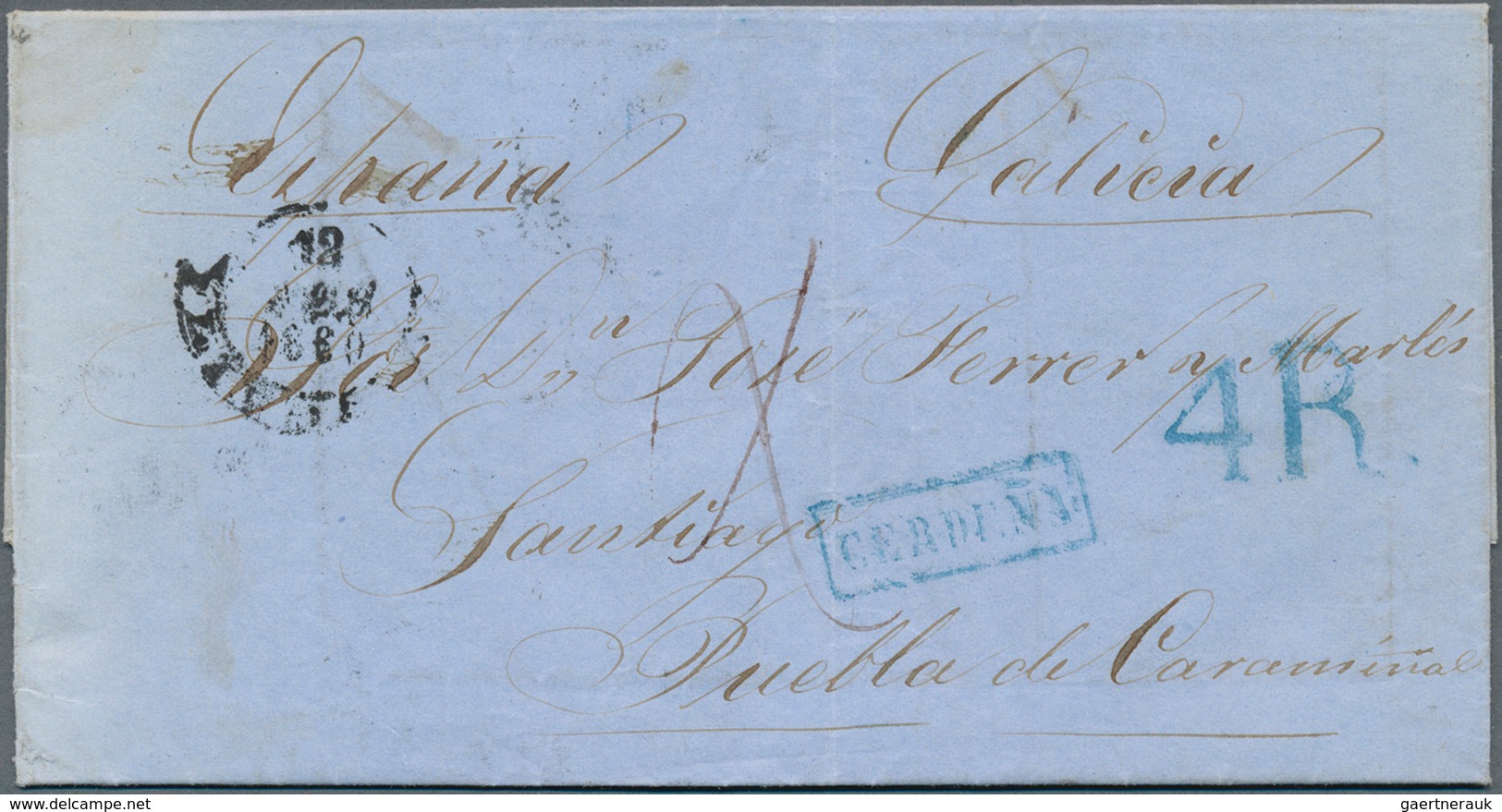 26913 Italien: 1818/1860, interesting lot of ca. 23 folded letters abroad with many TRANSIT-handstamps, mo