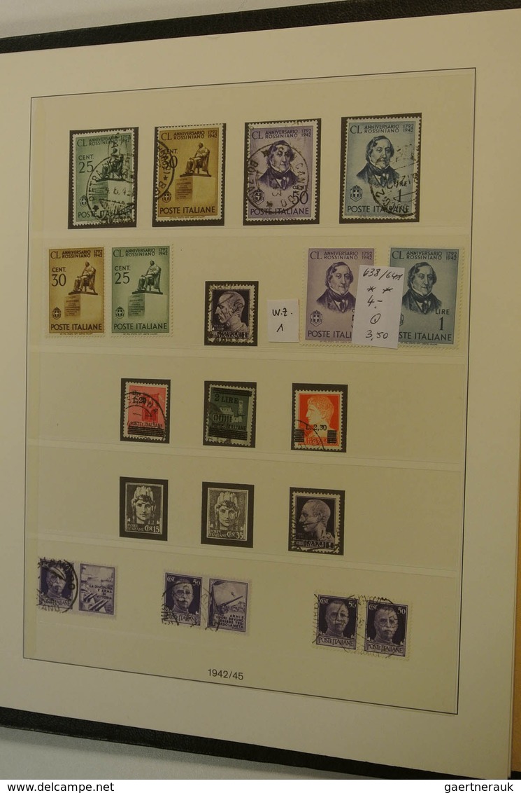 26915 Italien: 1850-1959. Mint hinged and used collection Italy and States 1850-1959 in 2 albums. Collecti