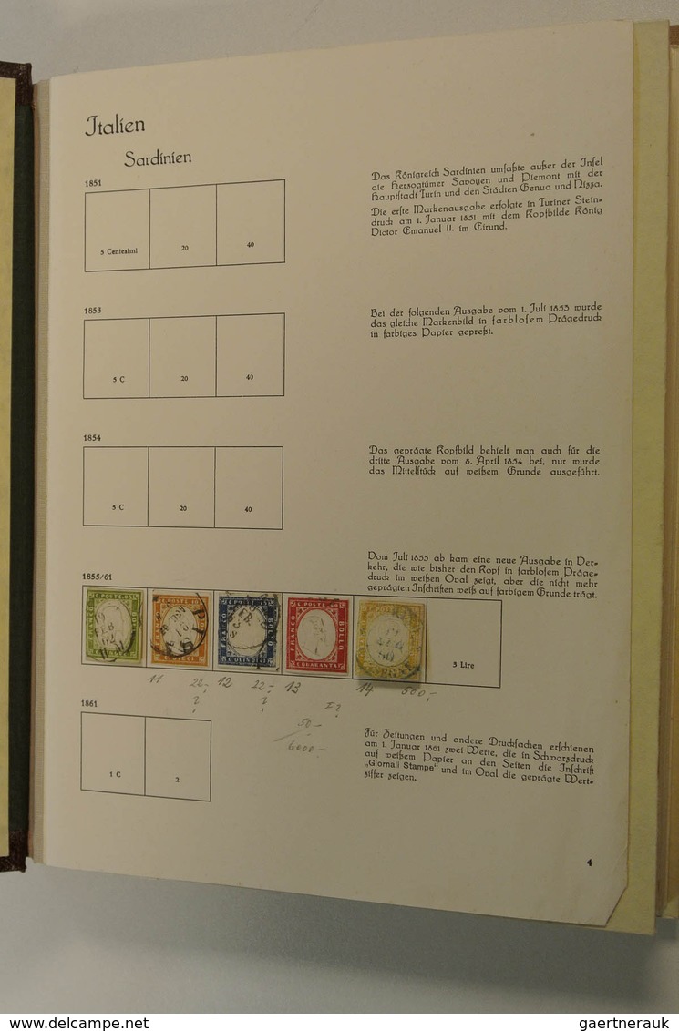 26915 Italien: 1850-1959. Mint hinged and used collection Italy and States 1850-1959 in 2 albums. Collecti