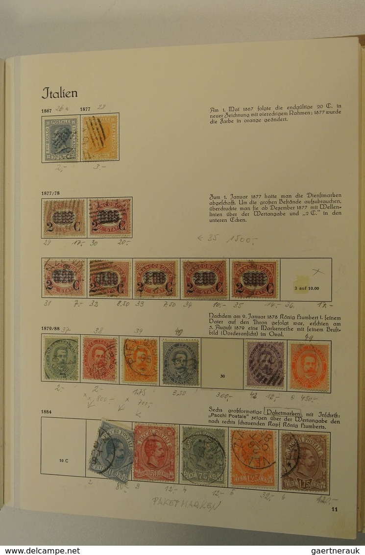 26915 Italien: 1850-1959. Mint hinged and used collection Italy and States 1850-1959 in 2 albums. Collecti