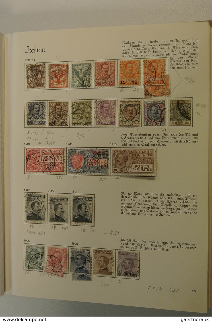 26915 Italien: 1850-1959. Mint hinged and used collection Italy and States 1850-1959 in 2 albums. Collecti