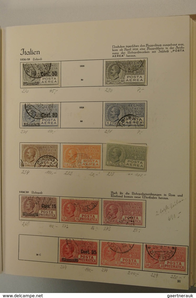 26915 Italien: 1850-1959. Mint hinged and used collection Italy and States 1850-1959 in 2 albums. Collecti