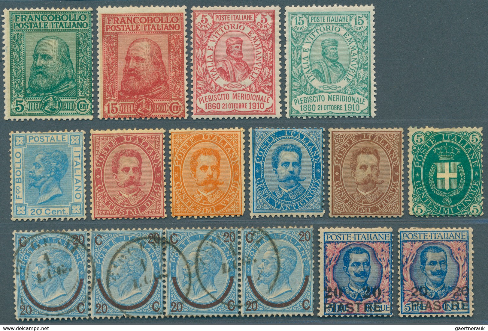 26922 Italien: 1858/1900 (ca.), Ungebrauchte Und Gestempelte Sammlung In Etwas Unterschiedlicher Erhaltung - Poststempel