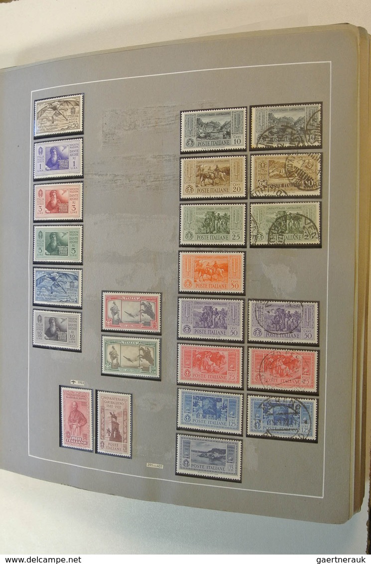 26923 Italien: 1860-1979. Extensive mint and used collection (modern mnh), starting with a page of Italian