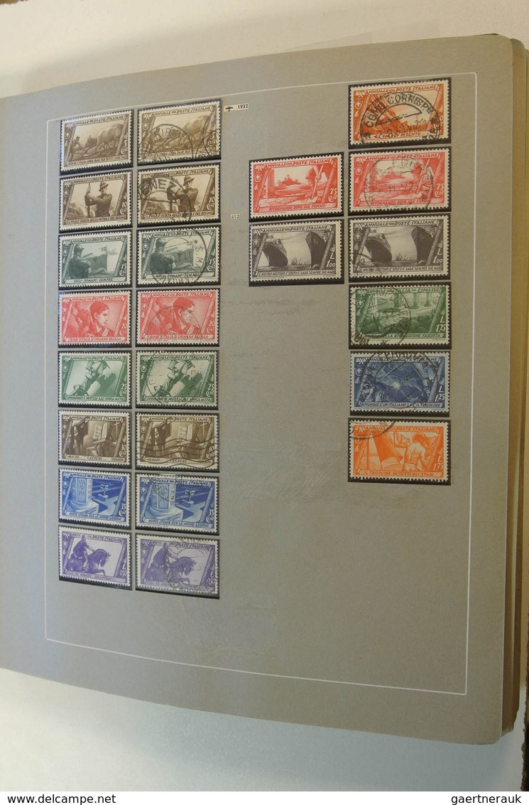 26923 Italien: 1860-1979. Extensive mint and used collection (modern mnh), starting with a page of Italian