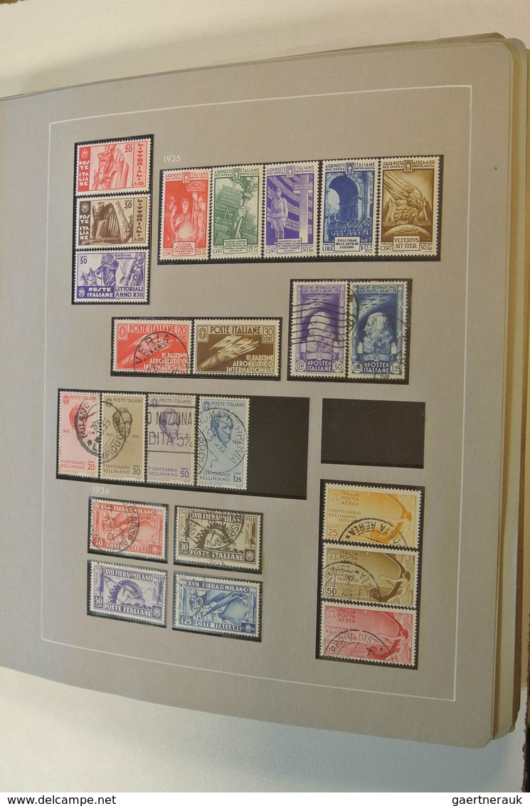 26923 Italien: 1860-1979. Extensive mint and used collection (modern mnh), starting with a page of Italian