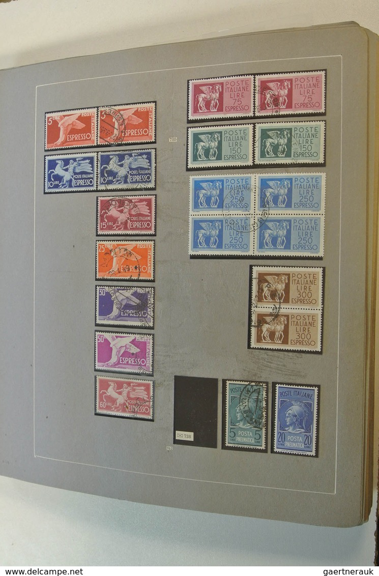 26923 Italien: 1860-1979. Extensive mint and used collection (modern mnh), starting with a page of Italian